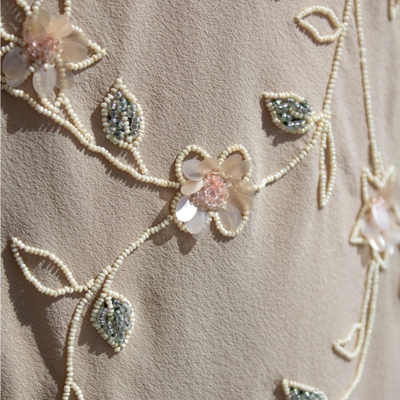 Christian Dior By John Galliano S/S 2007 Vintage Beige Floral Embellished Dress - Picture 11 of 16